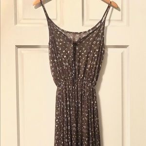 Pleated silk dress